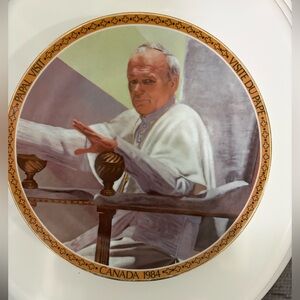 John Paul II 1984 visit in Canada commemorative plate